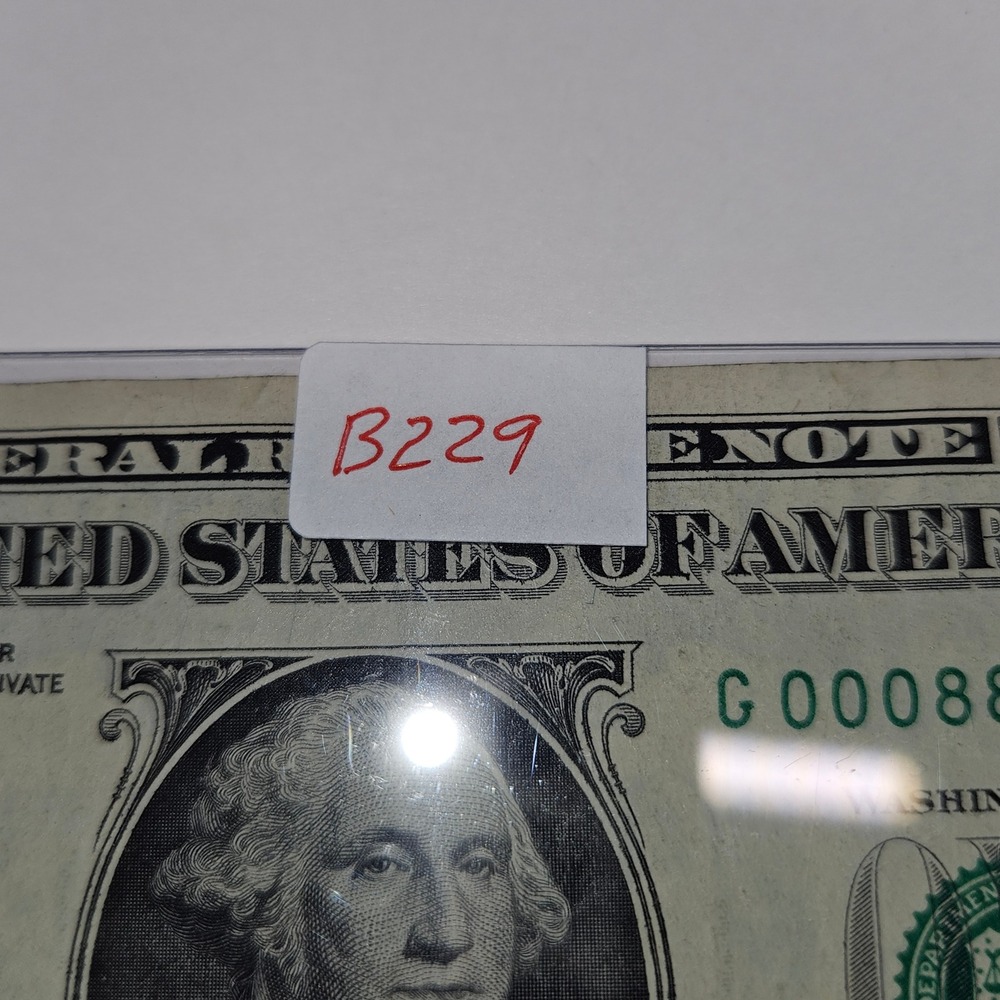 2017A One Dollar Bill Trinary Note Chicago G00088878F Fancy SN (B229) - Picture 4 of 4